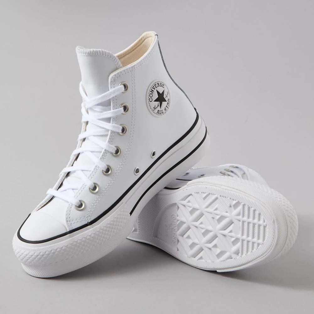 Converse Chuck Taylor All Star High Top Platform Leather Sneakers